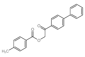 Benzoic acid,4-methyl-, 2-[1,1'-biphenyl]-4-yl-2-oxoethyl ester structure