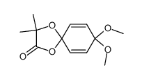 3,3-dimethyl-8,8-dimethoxy-1,4-dioxaspiro[4.5]deca-6,9-dien-2-one结构式
