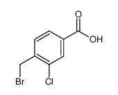 4-溴甲基-3-氯苯甲酸结构式
