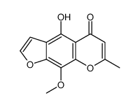7-Methyl-4-hydroxy-9-methoxy-5H-furo[3,2-g][1]benzopyran-5-one结构式