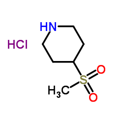 4-(Methylsulfonyl)piperidine hydrochloride (1:1) Structure