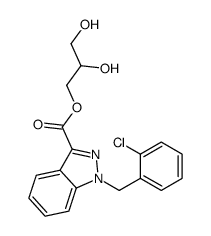 2,3-dihydroxypropyl 1-[(2-chlorophenyl)methyl]indazole-3-carboxylate Structure