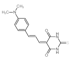 5-[3-(4-dimethylaminophenyl)prop-2-enylidene]-2-sulfanylidene-1,3-diazinane-4,6-dione Structure