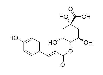 4-O-对香豆酰基奎宁酸结构式