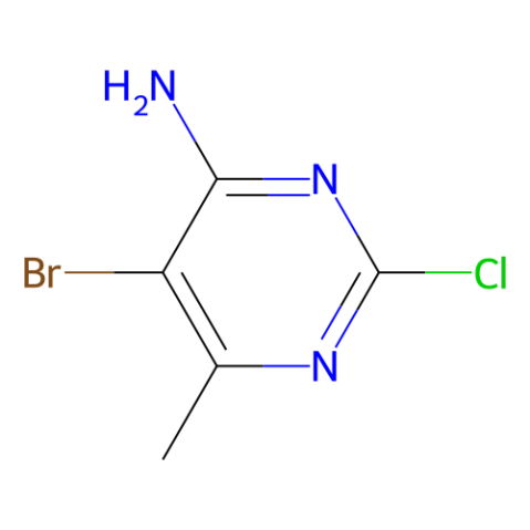 5-溴-2-氯-6-甲基嘧啶-4-胺结构式