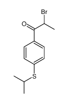 2-bromo-1-(4-propan-2-ylsulfanylphenyl)propan-1-one结构式