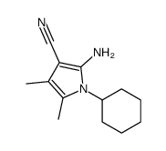 2-氨基-1-环己基-4,5-二甲基-1H-吡咯-3-甲腈结构式