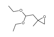 2-(2,2-diethoxy-ethyl)-2-methyl-oxirane结构式