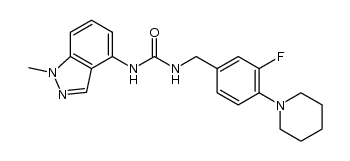 N-[3-fluoro-4-(1-piperidinyl)benzyl]-N'-(1-methyl-1H-indazol-4-yl)urea Structure