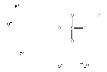 dipotassium uranyl bis(sulphate), of uranium depleted in uranium-235 Structure