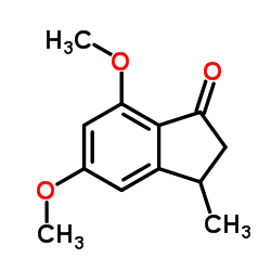 5,7-Dimethoxy-3-methyl-1-indanone Structure