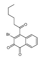 3-bromo-4-hexanoylnaphthalene-1,2-dione结构式