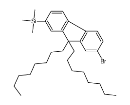 (7-bromo-9,9-dioctylfluoren-2-yl)-trimethylsilane结构式