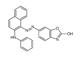 6-[(2-anilinonaphthalen-1-yl)diazenyl]-3H-1,3-benzoxazol-2-one结构式