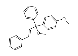 1-Methoxy-4-((E)-1-methoxy-1,3-diphenyl-allyl)-benzene Structure