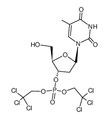 dT-3'p(CH2CCl3,CH2CCl3)结构式