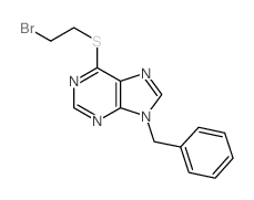 9-benzyl-6-(2-bromoethylsulfanyl)purine结构式