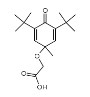 2-((3,5-di-tert-butyl-1-methyl-4-oxocyclohexa-2,5-dien-1-yl)oxy)acetic acid Structure