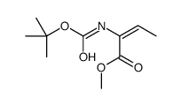 (Z)-Methyl 2-(tert-butoxycarbonylamino)but-2-enoate Structure