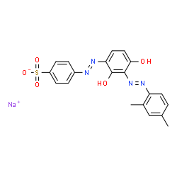 sodium 4-[[3-[(2,4-dimethylphenyl)azo]-2,4-dihydroxyphenyl]azo]benzenesulphonate结构式