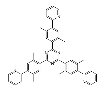 2,4,6-tris(2,5-dimethyl-4-pyridin-2-ylphenyl)-1,3,5-triazine Structure