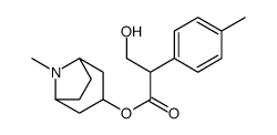 (8-methyl-8-azabicyclo[3.2.1]octan-3-yl) 3-hydroxy-2-(4-methylphenyl)propanoate结构式