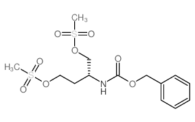(R)-2-(苄氧基羰基氨基)-1,4-二甲烷磺酰氧基丁烷结构式