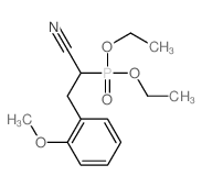 2-diethoxyphosphoryl-3-(2-methoxyphenyl)propanenitrile结构式