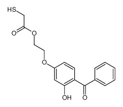 2-(4-benzoyl-3-hydroxyphenoxy)ethyl 2-sulfanylacetate结构式