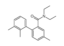 N,N-diethyl-4,2',3'-trimethyldiphenyl-2-carboxamide结构式