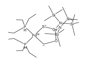 [(Et3P)2Pd(μ-S)(μ-CH2O)Ge(N(SiMe3)2)2]结构式