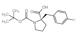 boc-(r)-alpha-(4-fluorobenzyl)-proline Structure