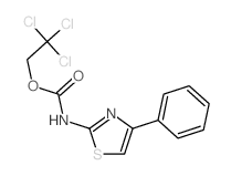 Carbamic acid,(4-phenyl-2-thiazolyl)-, 2,2,2-trichloroethyl ester (9CI) Structure