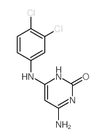 2 (1H)-Pyrimidinone, 4-amino-6-[(3, 4-dichlorophenyl)amino]-结构式