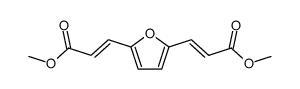 (E,E)-3-[5-(2-methoxycarbonyl-vinyl)-furan-2-yl]-acrylic acid methyl ester结构式