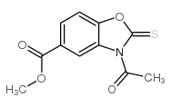 3-ACETYL-2,3-DIHYDRO-2-THIOXO-5-BENZOXAZOLECARBOXYLIC ACID METHYL ESTER结构式