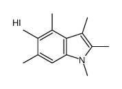 1,2,3,4,5,6-Hexamethylindolium iodide Structure