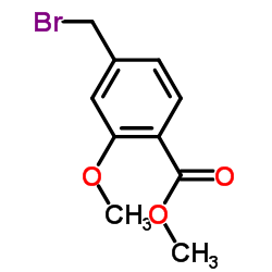 4-溴甲基-2-甲基苯甲酸甲酯结构式