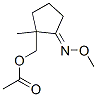 Cyclopentanone, 2-[(acetyloxy)methyl]-2-methyl-, 1-(O-methyloxime) (9CI) Structure