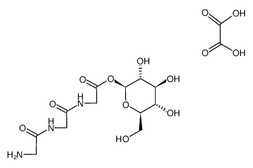 1-O-(glycylglycylglycyl)-β-D-glucopyranose mono-oxalate Structure