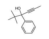 2,2-dimethyl-3-phenylhex-4-yn-3-ol结构式