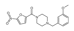 [4-[(3-methoxyphenyl)methyl]piperazin-1-yl]-(5-nitrofuran-2-yl)methanone结构式
