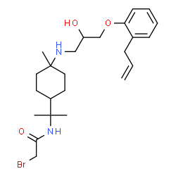 1-(2-allylphenoxy)-3-((8-bromoacetylamino-4-menthane-1-yl)amino)-1-propanol结构式