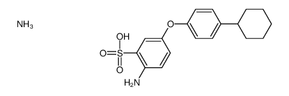 ammonium 2-amino-5-(4-cyclohexylphenoxy)benzenesulphonate结构式