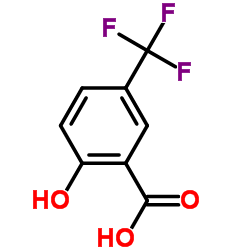 2-羟基-5-三氟甲基苯甲酸结构式