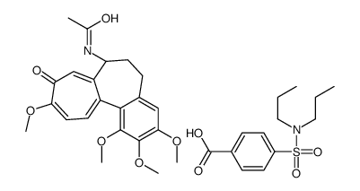 4-(dipropylsulfamoyl)benzoic acid,N-[(7S)-1,2,3,10-tetramethoxy-9-oxo-6,7-dihydro-5H-benzo[a]heptalen-7-yl]acetamide结构式