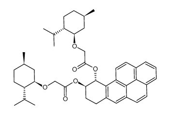 (9R,10R)-7,8,9,10-tetrahydrobenzo[pqr]tetraphene-9,10-diyl bis(2-(((1R,2S,5R)-2-isopropyl-5-methylcyclohexyl)oxy)acetate)结构式