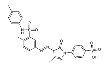 4-[4,5-二氢-3-甲基-4-[[4-甲基-3-[[(4-甲基苯基)氨基]磺酰基]苯基]偶氮]-5-氧-1H-吡唑-1-基]苯磺酸结构式