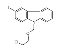 9-(2-chloroethoxymethyl)-3-iodocarbazole结构式