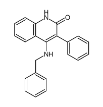 4-Benzylamino-3-phenyl-chinolin-2(1H)-on Structure